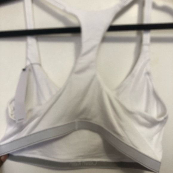 White Calvin Klein Body Unlined Bralette, Size Xl - Picture 6 of 10